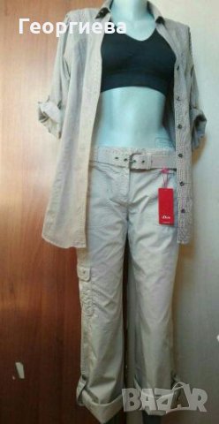 Два чисто нови бежови  панталони  - карго „S`Oliver”🍀👖S/М и L/ XLр-р🍀👖арт.559, снимка 8 - Панталони - 29465707