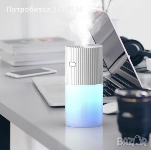 Светещ овлажнител за въздух, арома дифузeр за дом, офис и автомобил, снимка 2 - Друга електроника - 53113689