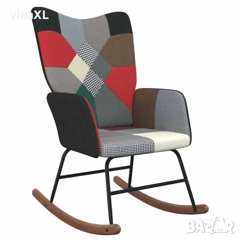 vidaXL Люлеещ стол, пачуърк, плат