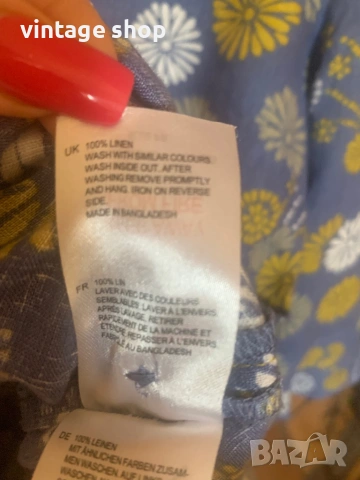 Ленена рокля( туника) с флорален десен, снимка 10 - Рокли - 53899108