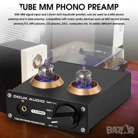 Fosi Audio, Stereo Tube MM Amplifier Phono Preamp/ Грамофонен предусилвател., снимка 3 - Грамофони - 50148284