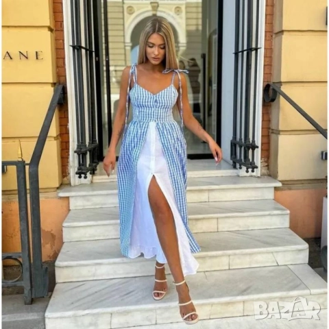 карирана рокля , снимка 2 - Рокли - 51773418