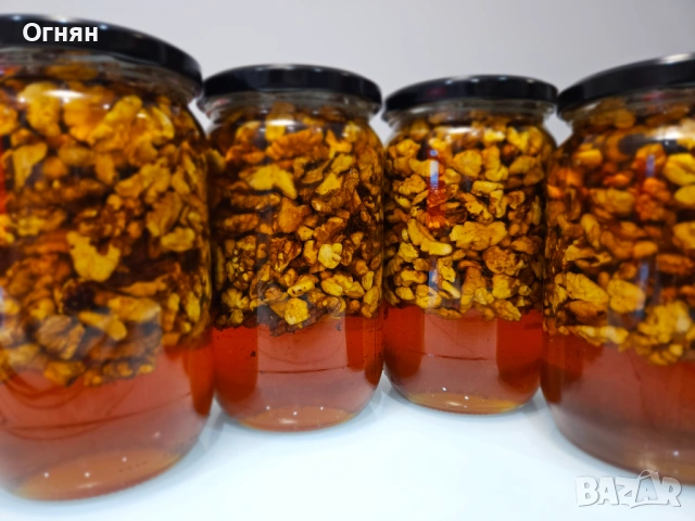 Пчелен мед с печени орехи, снимка 4 - Пчелни продукти - 53034843
