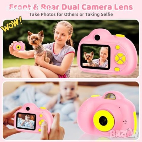 Нова Детска HD Камера 1080P с 32GB SD Момичета Момчета 3-12г Фотоапарат деца, снимка 4 - Фотоапарати - 42713002