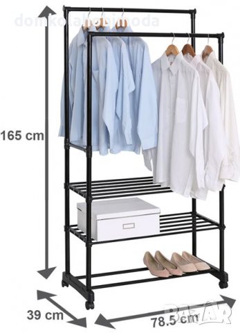 Щендер на колелца.Метален 78,5x39x165 см, снимка 2 - Стелажи и щандове - 39680792