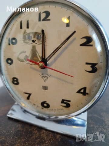 Стар анимиран будилник, настолен часовник, снимка 4 - Антикварни и старинни предмети - 53943017