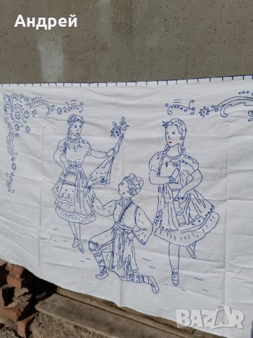 Старинен бродиран ковьор,покривка за стена #197, снимка 3 - Антикварни и старинни предмети - 39782699