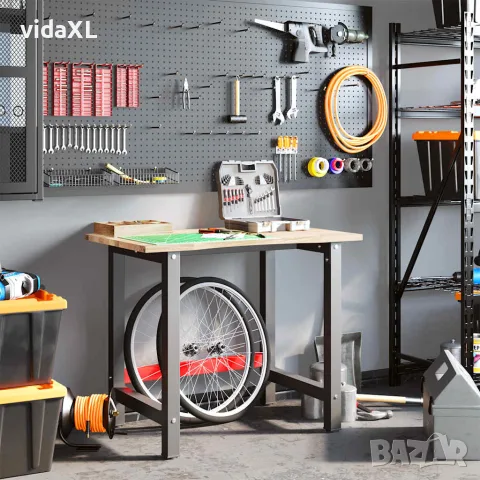 vidaXL Работна маса, 100x60x81,5 см, масивна дървесина дъб, снимка 3 - Работни маси и бюра - 56147004