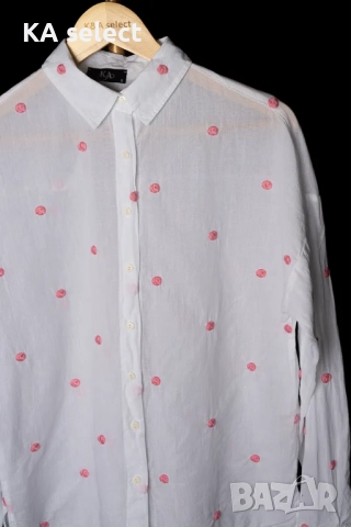 Риза с розова бродерия, снимка 3 - Ризи - 51453116