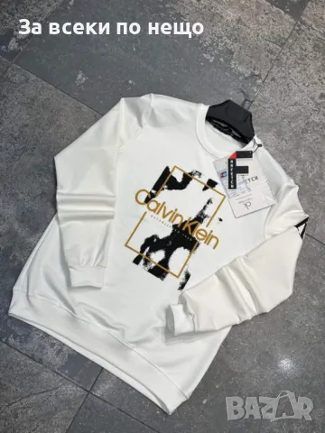 Мъжка памучна блуза с дълъг ръкав Calvin Klein - 2 налични цвята Код A80, снимка 2 - Блузи - 47390667