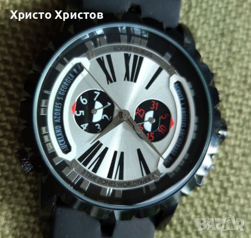 Top promo!!!Мъжки механичен луксозен часовник Roger Dubuis Excalibur 3 Time Zones Worldtimer, снимка 11 - Мъжки - 36762452