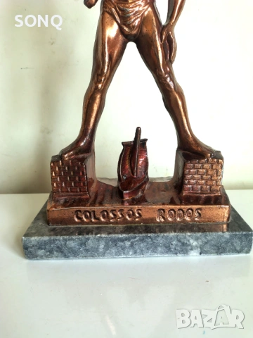 Прекрасна Бронзова Статуетка Колоса От Родос, снимка 4 - Антикварни и старинни предмети - 54067320