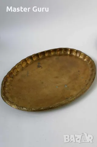 Старинен бронзов поднос- 34,00 х25,00 см, снимка 4 - Антикварни и старинни предмети - 47285394