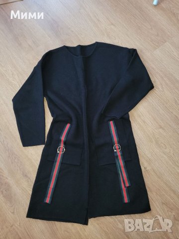 Черен пуловер туника рокля, снимка 2 - Блузи с дълъг ръкав и пуловери - 38450681