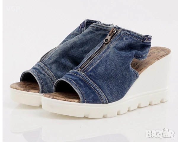 Дамски дънкови сандали, снимка 4 - Сандали - 53897184