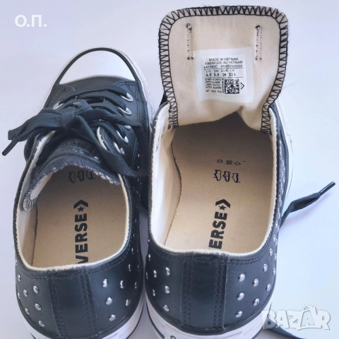 Converse All Star Lo Leather Black Silver 36, снимка 6 - Кецове - 51662533