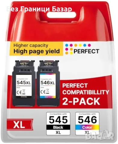Нови PG-545XL CL-546XL касети за Canon PIXMA Black Colour XL комплект 2 броя тонер принтер мастило