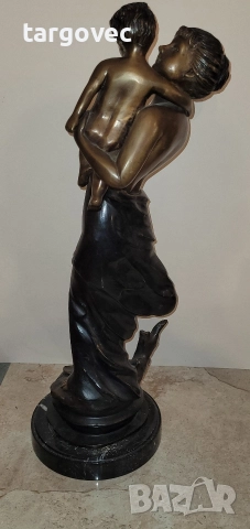 разкошна масивна бронзова фигура 67 см статуя статуетка, снимка 4 - Декорация за дома - 52797136