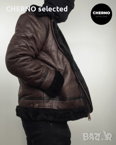 Бомбър яке от еко кожа ALPHA INDUSTRIES B3 Faux Leather bomber jacket – L – Ново с етикети, снимка 2 - Якета - 52850676