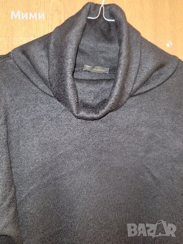 Черен пуловер туника, снимка 3 - Блузи с дълъг ръкав и пуловери - 42859473