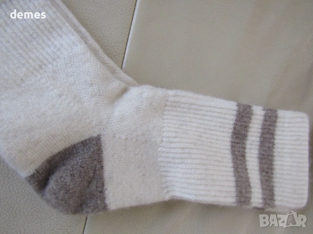 Машинно плетени чорапи от 100% органична вълна, Монголия, размер 43-45, снимка 4 - Мъжки чорапи - 52355176