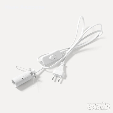 2м кабели с ключ, фасонка и крушка за нощни лампи Бизнес, снимка 1