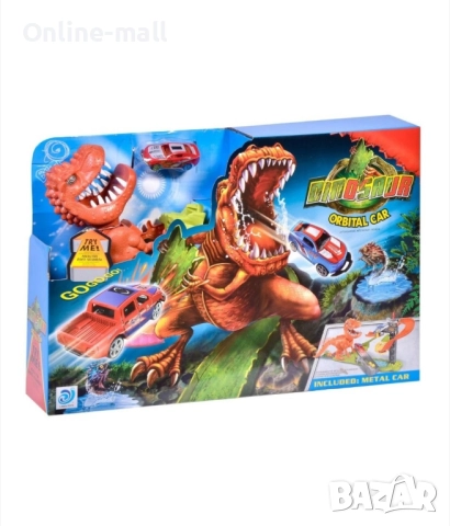 Детска писта Orbital Car с динозавър и количка