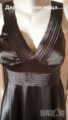 Прелестна разкроена черна рокля, от сатен🍀♥️М р-р♥️🍀арт.4403, снимка 2 - Рокли - 37497651