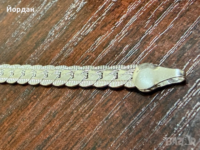Сребърна гривна 20см. 925 7.3гр., снимка 3 - Гривни - 52726005