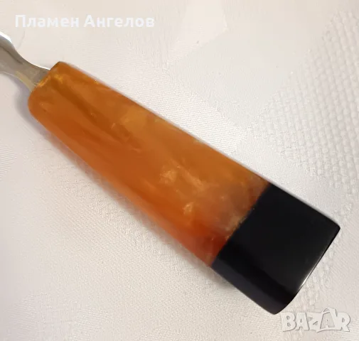 Ретро нож за писма Каталин Бакелит - ефект Лава Поток , снимка 4 - Антикварни и старинни предмети - 55840116