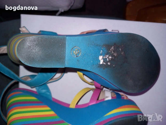 Цветни летни сандали на платформа Fabiano, снимка 6 - Сандали - 54047812