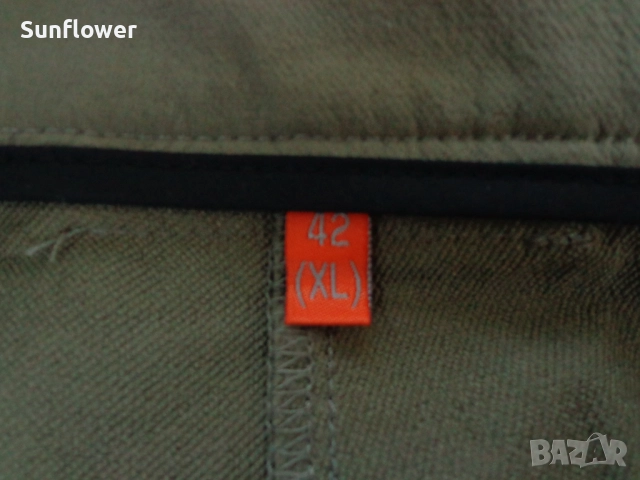 Туристически/къмпинг панталон Bergson, зеленикаво-бежов, размер 42 XL, снимка 14 - Спортни екипи - 51720327