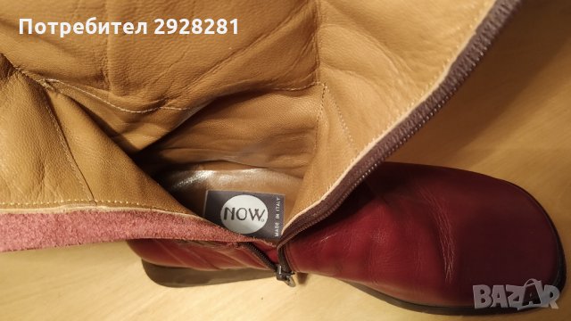 NOW италиански ботуши от естествена кожа, снимка 7 - Дамски ботуши - 31273949