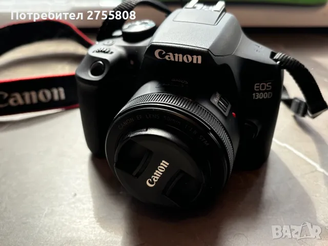 Canon eos 1300d + обектив 50mm 1.8, снимка 1
