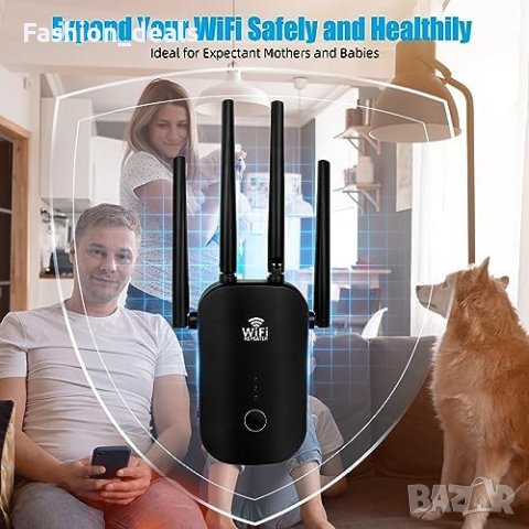 Нов 1200Mbps WiFi удължители усилвател на сигнала за дома Антена интернет, снимка 5 - Друга електроника - 42512198