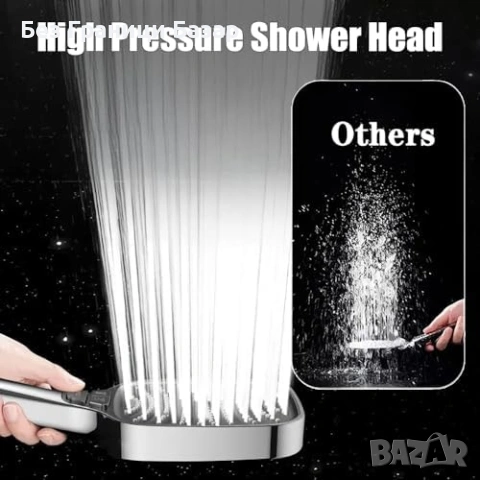 Нова Голяма душ слушалка за ниско налягане с маркуч 1.5 метра за баня, снимка 2 - Други стоки за дома - 53915533