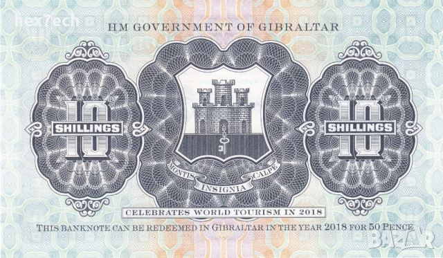 ❤️ ⭐ Гибралтар 2018 10 шилинга UNC нова ⭐ ❤️, снимка 3 - Нумизматика и бонистика - 54113128