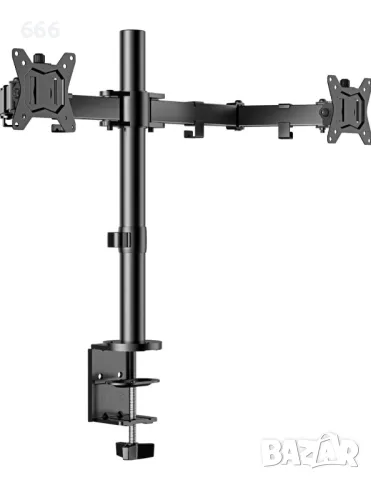 Стойка за двоен монитор за бюро, снимка 1 - Други стоки за дома - 48419897