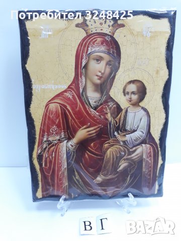 Голяма икона на Пресвета Майка Богородица Закрилница - Модел ВГ-- ръчна изработка , снимка 4 - Икони - 37640139