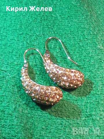 МНОГО КРАСИВИ ПОЗЛАТЕНИ ОБЕЦИ с ФАСЕТИРАНИ БЛЕСТЯЩИ КРИСТАЛЧЕТА 31373