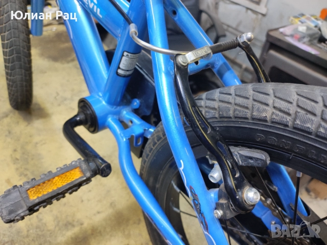 Детски велосипед Byox със спомагателни колела 16" Devil BLUE, снимка 13 - Велосипеди - 51789570