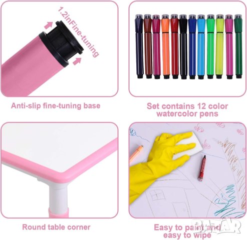 Детски комплект маса с 4 стола ZC-ZYZH-01, снимка 5 - Мебели за детската стая - 42839531