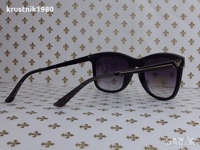    A 36 Унисекс слънчеви очила с дървесна рамка в модерно кафеникав цвят,метални дръжки , снимка 4 - Слънчеви и диоптрични очила - 35215276