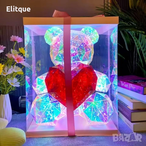 LED Светещо мече – цветна декорация и романтичен подарък, снимка 3 - Декорация за дома - 53271041