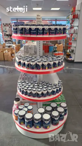 ПРОМОЦИЯ! Островен стелаж със заоблени рафтове/НОВО/Последни бройки, снимка 11 - Стелажи и щандове - 50266553