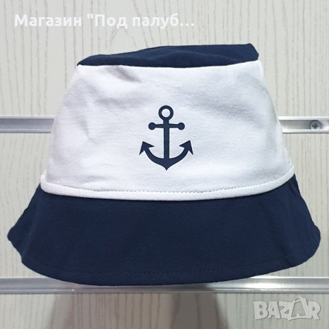 Нова детска моряшка шапка идиотка с Котва, от 10 години до 15 години, снимка 2 - Шапки, шалове и ръкавици - 29974335