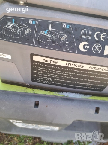 самоходна акумулаторна косачка Ryobi , снимка 6 - Градинска техника - 53147572