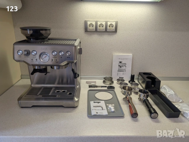 Sage Barista Express – отлично състояние, пълен комплект + екстри, снимка 9 - Кафемашини - 54090621