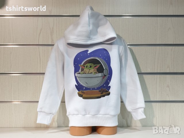 Нов детски суичър с дигитален печат Бейби Йода (BABY YODA), Starwars в бял цвят, снимка 7 - Детски анцузи и суичери - 38507081