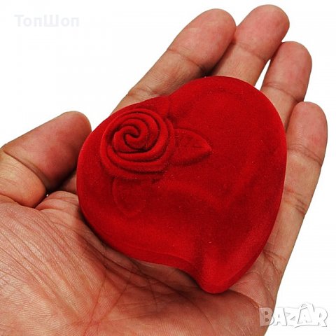 Кутия за Сватбени / Годежни пръстени - Сърце с роза, снимка 4 - Други - 27332967